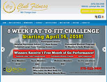 Tablet Screenshot of clubfitnesslc.com